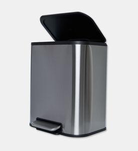 Home Deco and More Soft Close Fingerprint Proof Pedal Bin, Silver, 20-l, Packshot View