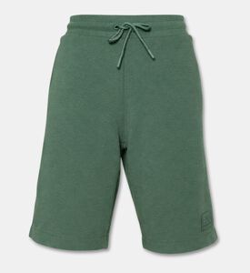 EA7 Cotton-blend Relaxed-fit Shorts, Green, L, Packshot View