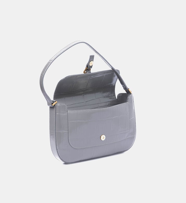 Miranda Croco Embossed Leather Handbag Miranda Croco Embossed Leather Handbag