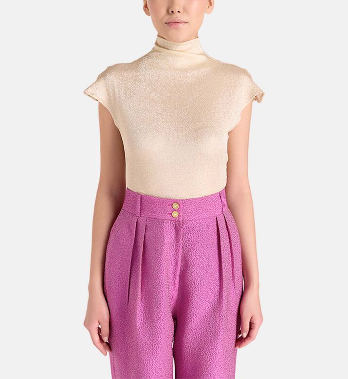 Savanna Sleeveless Knitted Fitted Bodysuit, Model View