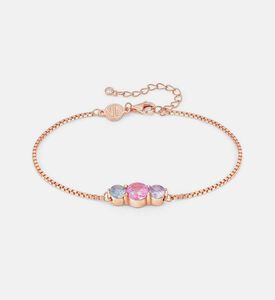 خلخال فضي من الزركونيا المكعبة برموز مختلطة