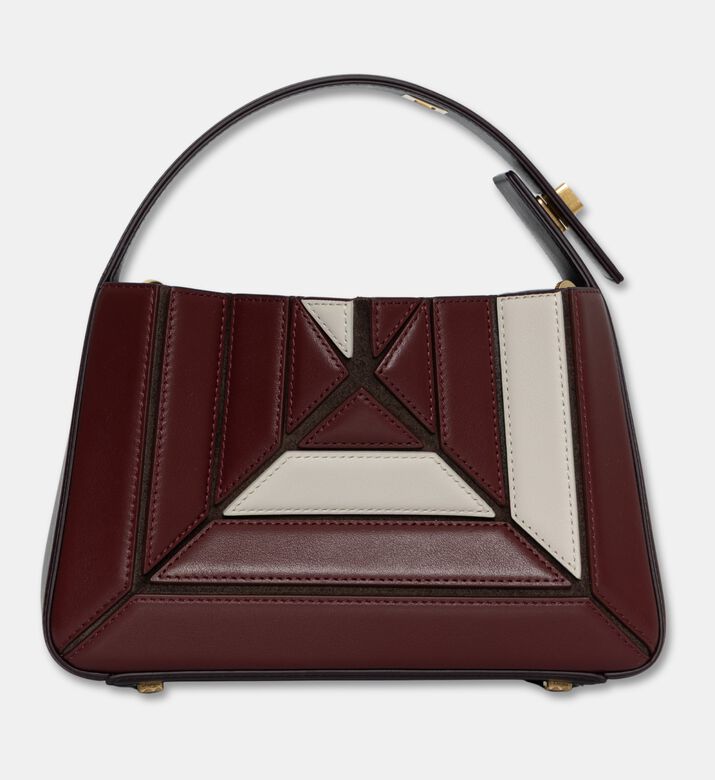 Mlouye Sera Mia Geometric Leather Bag, Bord-offwht, Packshot View