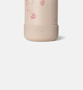 زجاجة مياه فولاذ مقاوم للصدأ مزينة بأزهار