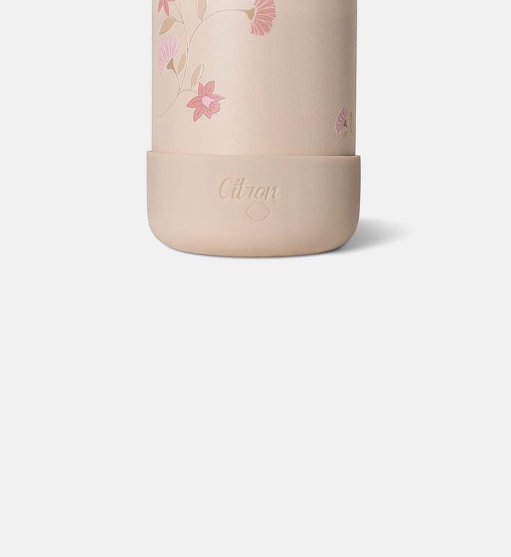 زجاجة مياه فولاذ مقاوم للصدأ مزينة بأزهار