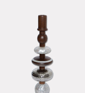 Darmisak Charm Spirit Wooden Taper Candle Holder, Packshot View