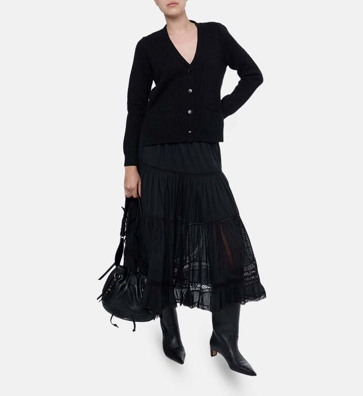 Sea NY Shanna Knitted Cardigan, Model View