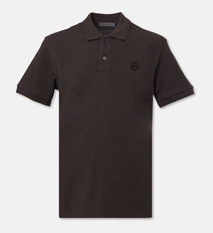 Corneliani Polo Jersey, Dark-brown, 48, Packshot View