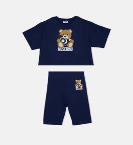 Teddy Bear-print Shorts Set