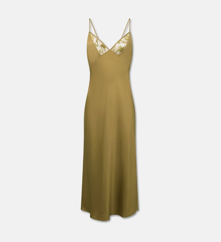 Chantelle Floral Lace Nightdress, Olive, Xl, Packshot View