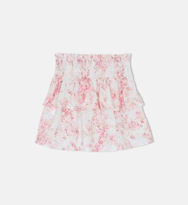 تنورة قصيرة بطبعة أزهار