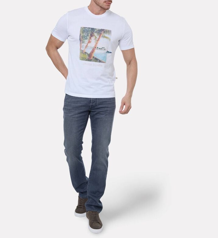 Jacob Cohen Washed Slim-fit Jeans, Model View