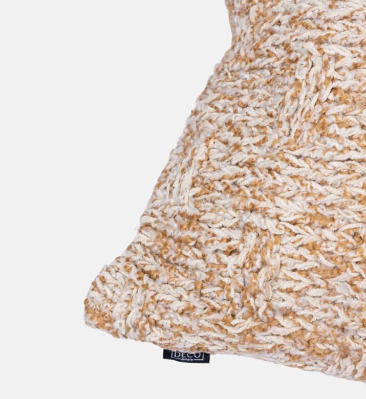 Home Deco and More Jona Knitted Woollen Filled And Vaccumed Cushion, Packshot View