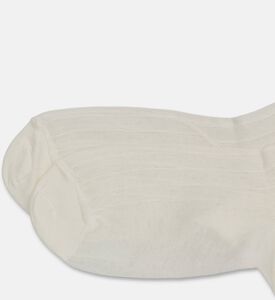 Patou Logo-detail Mid-calf Socks, White, Packshot View