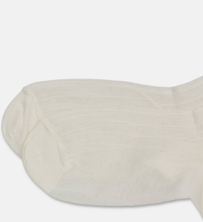 Patou Logo-detail Mid-calf Socks, White, Packshot View