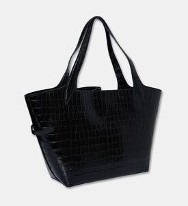 Liffner Calf Leather Belted Bag, Black, Packshot View