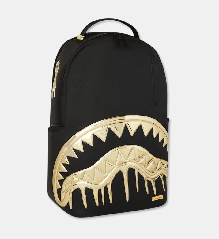 Sprayground Gold Drips Shark Mouth Backpack, Packshot View