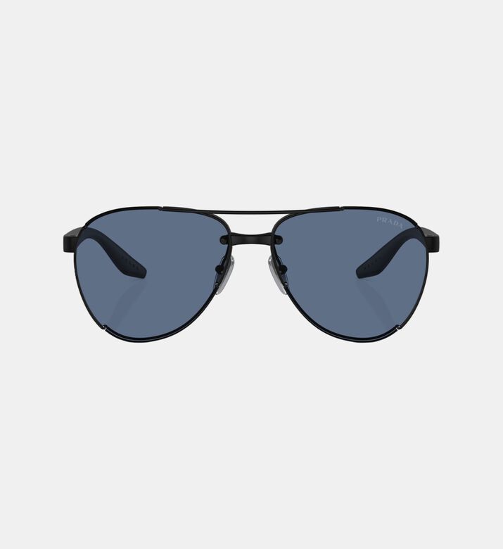 Acetate Pilot Shape Stripe Design Sunglasses 61
