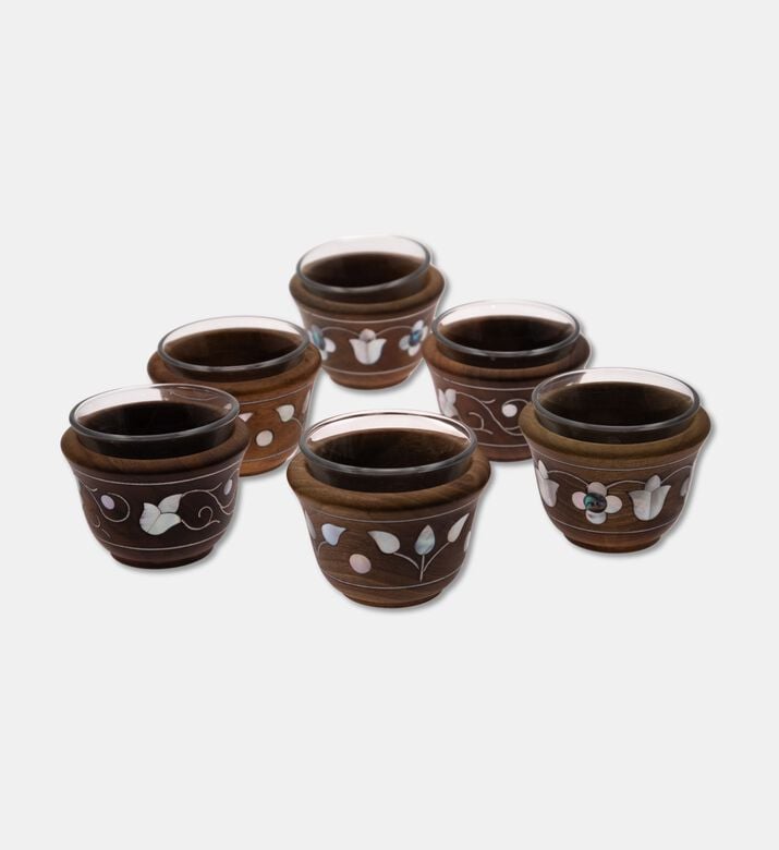 Darmisak Oriental Damascene Coffee Cups, Packshot View