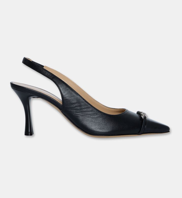 Baldinini Metal-detail Slingback Heels, Black, Eu-37, Packshot View