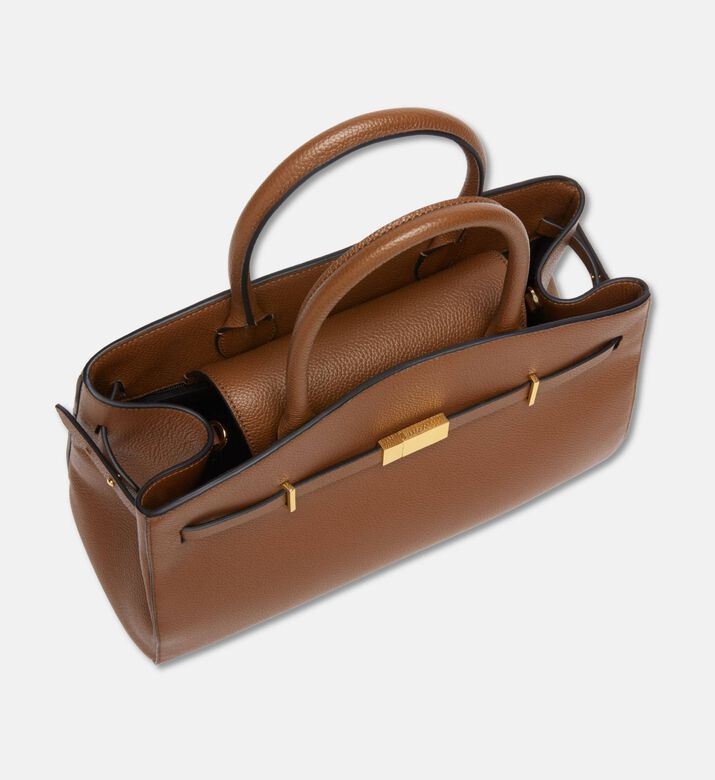 Demellier The Midi Hudson Crossbody Bag, Light-brown, Packshot View