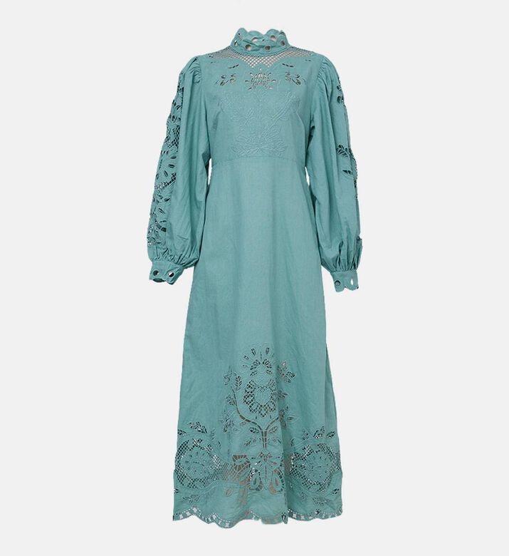 Long Sleeve Embroidered Midi Dress