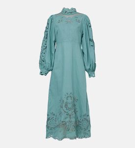 Long Sleeve Embroidered Midi Dress Long Sleeve Embroidered Midi Dress