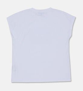 DKNY Embellished Logo-print Organic Short-sleeve T-shirt, White, 14y, Packshot View