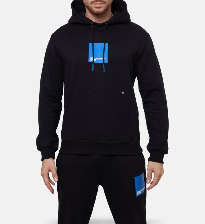 Karl Lagerfeld Logo-print Regular-fit Hoodie, Model View
