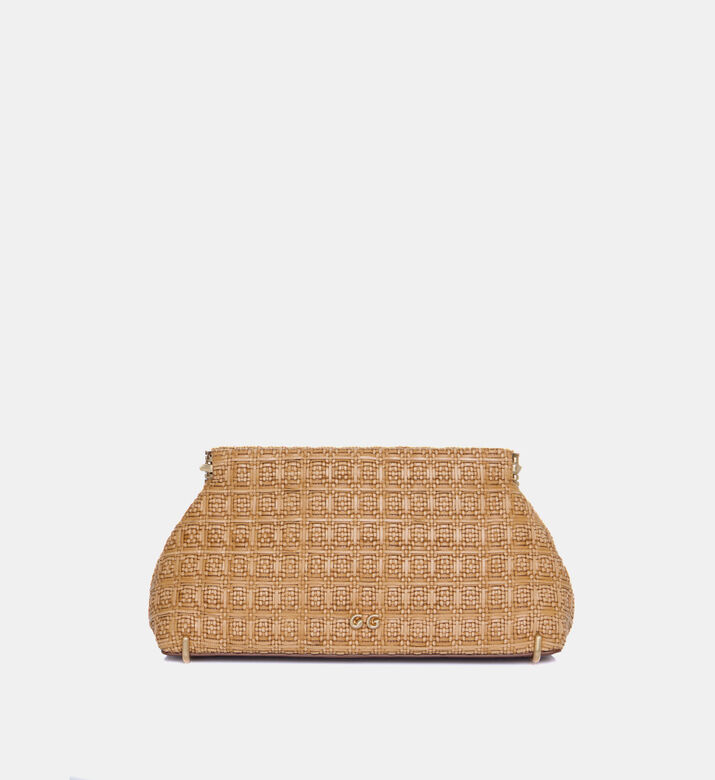Lillia Natural Raffia Mini Clutch