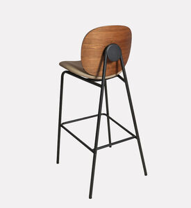 Home Deco and More Sahara Leather Bar Stool, Beige, Packshot View