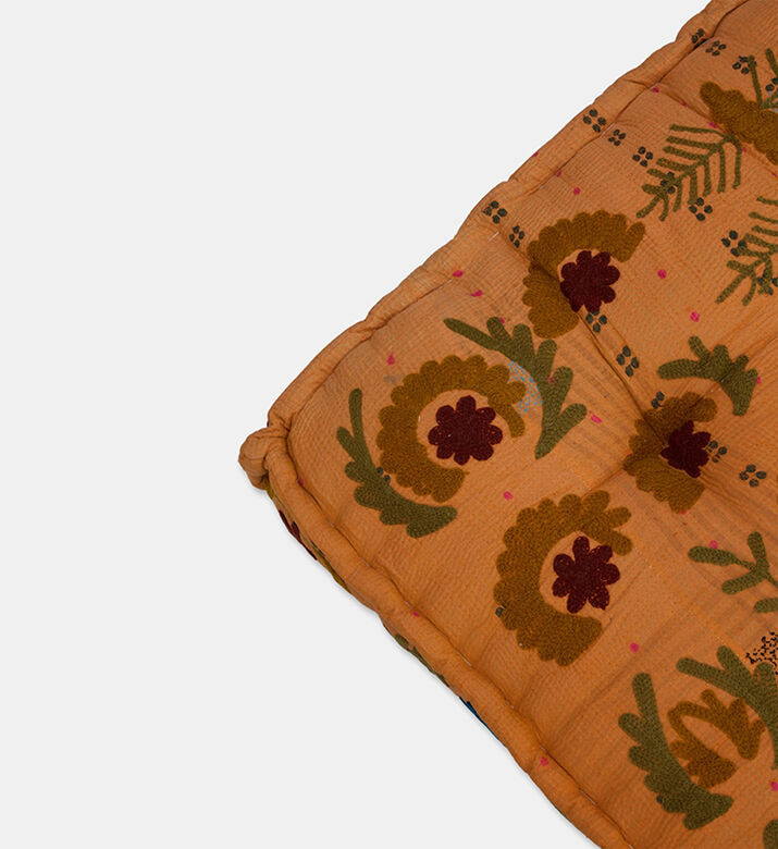 Home Deco and More Poni Embroidered Futon Mattress, Light-orange, Packshot View