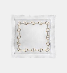 Dea Chain Cotton Embroidered Euro Sham, Packshot View