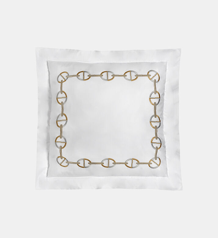 Dea Chain Cotton Embroidered Euro Sham, Packshot View