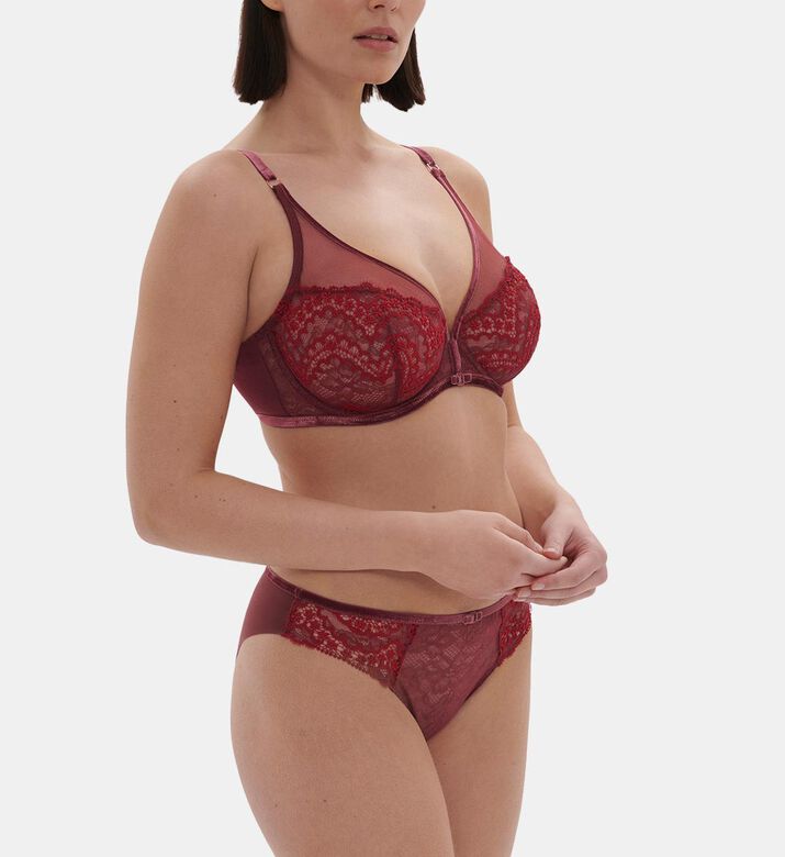 Scenario Embroidered Plunge Full-cup Bra