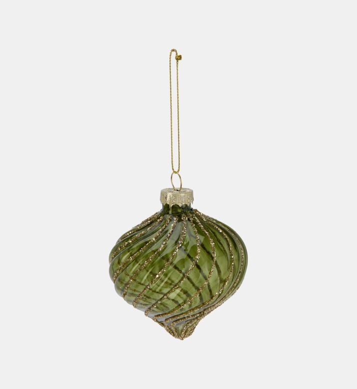 Home Deco and More Xmas Ball Glass, Green, Packshot View