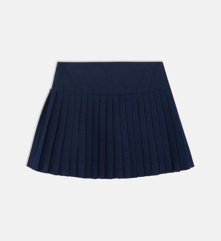 Side Pleats Flared Skirt