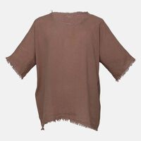 Linen Stitched Hem T-shirt