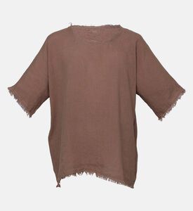 Linen Stitched Hem T-shirt Linen Stitched Hem T-shirt