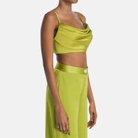 Satin Corset Crop Top