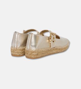 Salvi Buckle Strap Flatform Espadrilles, Gold, Eu-41, Packshot View