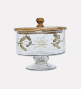 Home Deco and More Flower-print Top Lid Small Jar, Packshot View