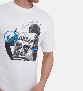 تيشيرت بقصة عادية بطباعة رقم 23