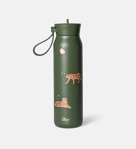 زجاجة مياه بطبعة اسود