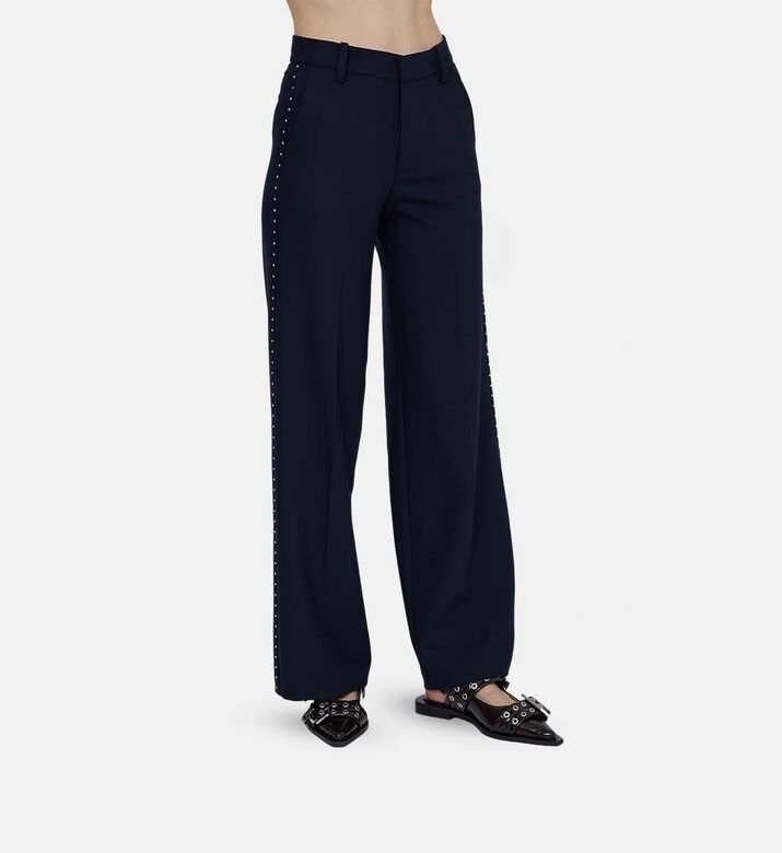 Panol Rhinestone-embellished Wide-leg Pants