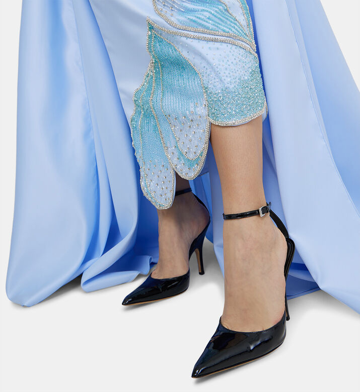 Petal-embroidery Skirt Cape Dress