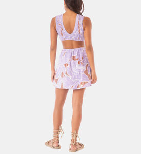 Printed Back V-neck Dress