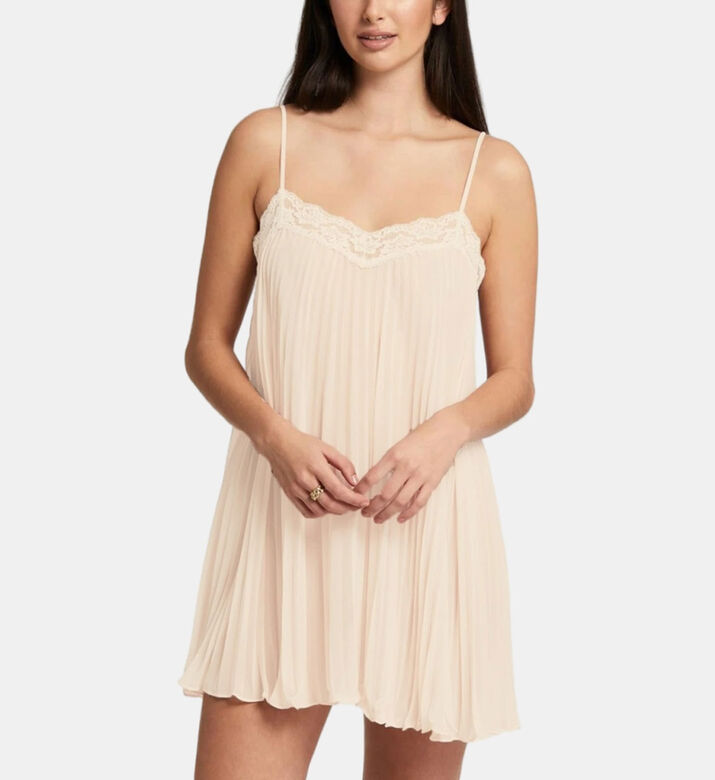 Or Chiffon Accordion-pleated Chemise