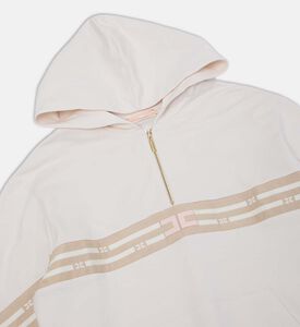 سويت شيرت بغطاء رأس بطبعة شعار