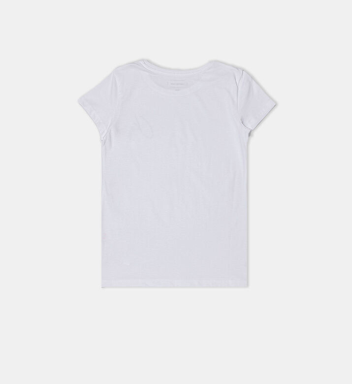 تيشيرت بأكمام قصيرة ضيق بتوقيع سي كاي