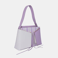 Liz Leather Striped Shoulder Bag